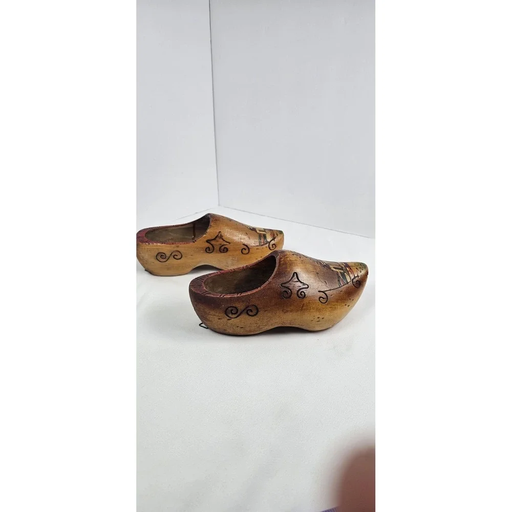 Vintage Hand Painted Dutch Wooden Clogs Holland Windmill Souvenir Wall Decor‎ 7
